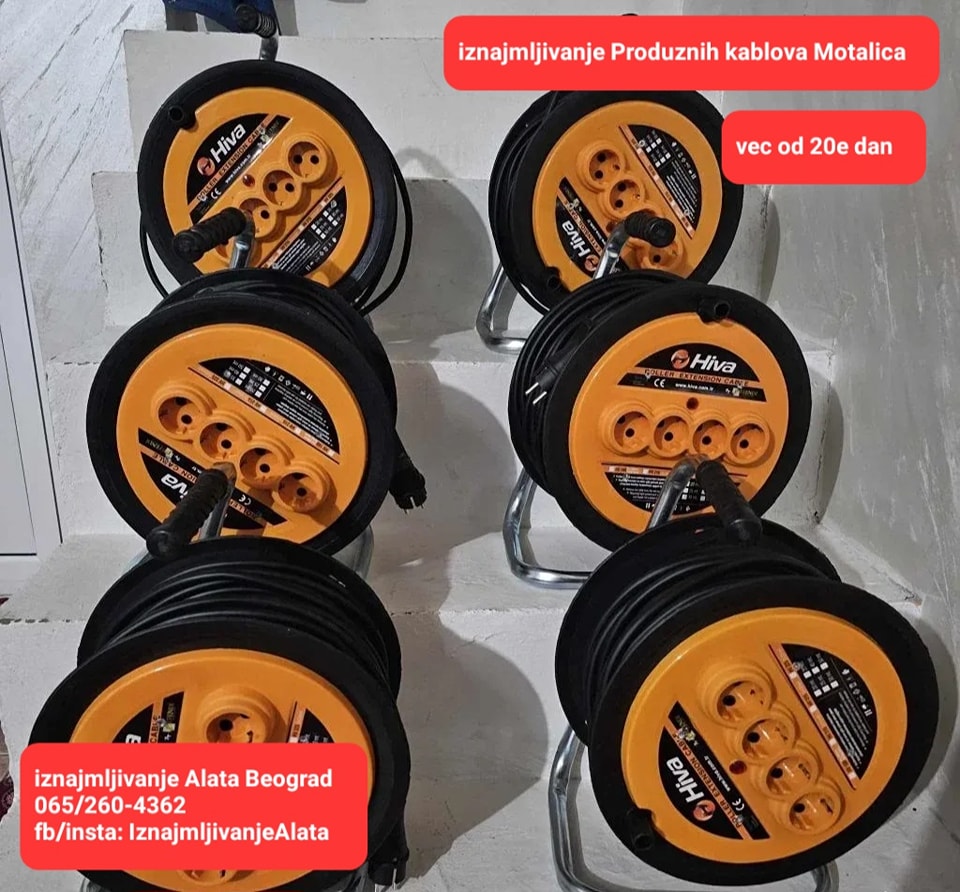 Iznajmljivanje produznih kablova Beograd Motalica 3…